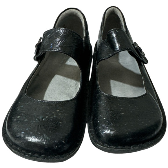 Alegria Women's Pal-790 Black Sparkle Leather Clogs Sz 37 - Picture 1 of 9